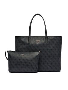 Guess Torebka HWESG9 51429 Szary. Szare shopper bag Guess, z aplikacjami, ze skóry, bez dodatków. Za 719,99 zł.