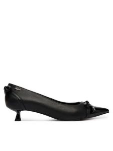 KARL LAGERFELD Czółenka Pasha KL30119A Czarny. Czarne czółenka KARL LAGERFELD, bez wzorów, ze skóry, bez obcasa, bez zapięcia. Za 791,99 zł.