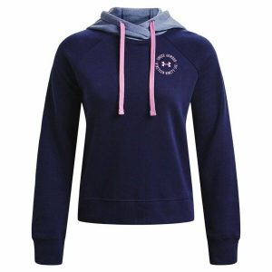 Bluza z kapturem Damska Under Armour Rival Fleece Kobieta. Czerwone bluzy Under Armour, m, bez wzorów, z kapturem. W wyprzedaży za 220,20 zł.