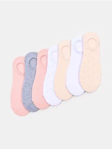 Bawełniane stopki 7 pack - wielobarwny. Skarpetki Sinsay, bez wzorów, z bawełny. Za 17,99 zł.