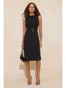 Trendyol Sukienka w kolorze czarnym rozmiar: L. Czarne sukienki Trendyol, l, bez wzorów, bez kołnierzyka, bez ramiączek, mini. Za 86,99 zł.