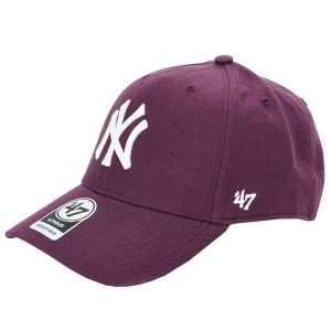 Czapka z daszkiem dla dorosłych 47 Brand New York Yankees. Fioletowe czapki 47 Brand, bez wzorów, z wełny, sportowe. W wyprzedaży za 112,00 zł.