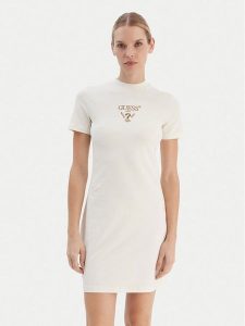 Guess Sukienka codzienna V4YK02 KCDH1 Écru Regular Fit. Kombinezony Guess, xxs, z aplikacjami, z bawełny, bez kołnierzyka, bez ramiączek. Za 269,99 zł.