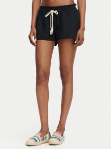 Roxy Szorty materiałowe Oceanside ARJNS03007 Czarny Regular Fit. Czarne szorty Roxy, bez wzorów, z materiału. Za 169,99 zł.