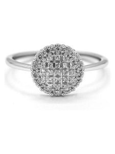 ATELIER DU DIAMANT Złoty pierścionek "Reflet de Diamant" z diamentami rozmiar: 52. Szare pierścionki ATELIER DU DIAMANT, z diamentem, złote. Za 1 304,99 zł.