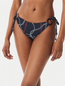 Tommy Hilfiger Dół od bikini UW0UW06395 Granatowy. Niebieskie bikini TOMMY HILFIGER, bez wzorów, z syntetyku. Za 229,99 zł.