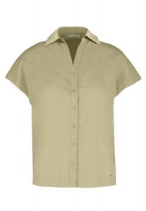 Koszula z lnem C-GUARE. Zielone koszule Volcano, uniwersalny, bez wzorów, ze lnu, bez kołnierzyka, bez ramiączek. Za 119,99 zł.