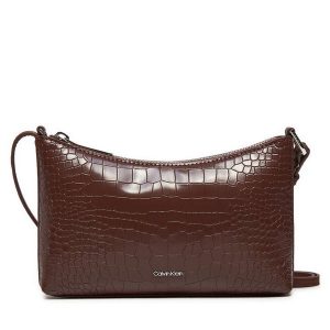 Torebka Calvin Klein. Brązowe listonoszki Calvin Klein, bez wzorów, bez dodatków. Za 229,99 zł.
