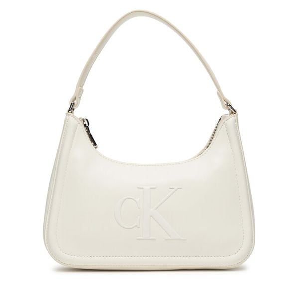 Torebka Calvin Klein. Białe torebki klasyczne Calvin Klein, bez wzorów, bez dodatków. Za 319,99 zł.