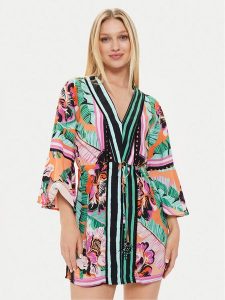 Maaji Sukienka letnia Joyous PT2158CPO003 Kolorowy Regular Fit. Kombinezony Maaji, na lato, s, bez wzorów, z wiskozy, bez kołnierzyka, bez ramiączek. Za 219,99 zł.