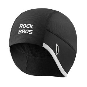 ROCKBROS Czapka Rowerowa Polarowa z Uszami. Czarne czapki ROCKBROS, bez wzorów, z materiału. Za 66,72 zł.