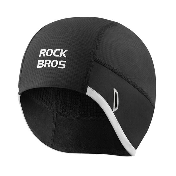 ROCKBROS Czapka Rowerowa Polarowa z Uszami. Czarne czapki ROCKBROS, bez wzorów, z materiału. Za 66,72 zł.