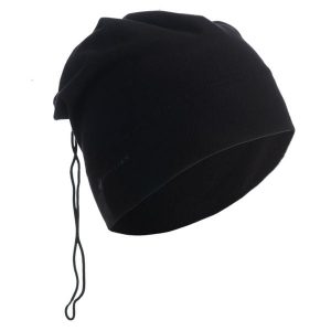 Czapka termiczna Artengo wielofunkcyjna. Czarne czapki KUIKMA, bez wzorów, z dzianiny, sportowe. Za 24,99 zł.