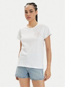 Lee T-Shirt 112350224 Biały Slim Fit. Białe t-shirty Lee, s, bez wzorów, z bawełny, bez kołnierzyka, bez ramiączek. Za 99,99 zł.