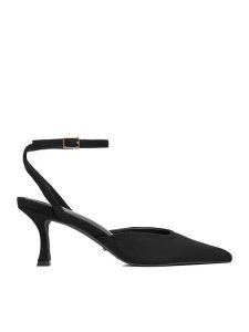 DeeZee Czółenka CEO-CWBFS11610 Czarny. Czarne czółenka DeeZee, bez wzorów, z materiału, bez obcasa, bez zapięcia. Za 129,99 zł.