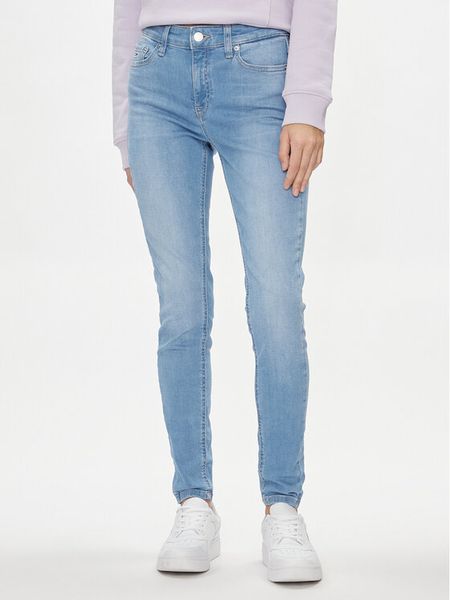 Tommy Jeans Jeansy Nora DW0DW17159 Niebieski Skinny Fit. Niebieskie jeansy Tommy Jeans, bez wzorów, z bawełny. Za 239,99 zł.