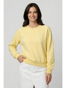 Alife and kickin Bluza "Thyra" w kolorze żółtym rozmiar: XS. Żółte bluzy Alife and Kickin, xs, bez wzorów, bez kaptura. Za 69,99 zł.