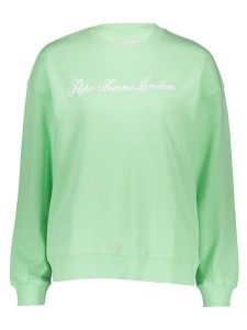Pepe Jeans Bluza w kolorze zielonym rozmiar: S. Zielone bluzy Pepe Jeans, s, bez wzorów, z jeansu, bez kaptura. Za 158,10 zł.