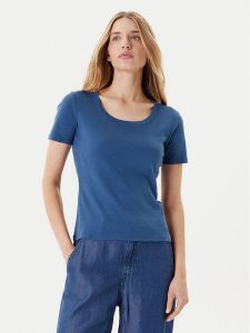 United Colors Of Benetton T-Shirt 3GA2D1066 Granatowy Slim Fit. Niebieskie t-shirty United Colors of Benetton, xl, bez wzorów, z bawełny, bez kołnierzyka, bez ramiączek. Za 49,99 zł.