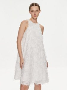 YAS Sukienka koktajlowa Pazy 26028873 Biały Standard Fit. Białe kombinezony YAS, bez wzorów, z syntetyku, wizytowe, bez kołnierzyka, bez ramiączek. Za 299,99 zł.