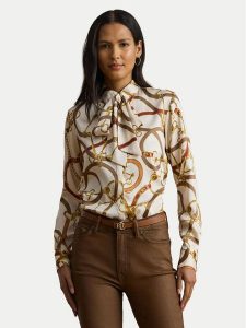 LAUREN RALPH LAUREN Koszula 200979807001 Biały Straight Fit. Białe koszule Lauren Ralph Lauren, xs, bez wzorów, z syntetyku, bez kołnierzyka, bez ramiączek. Za 459,99 zł.