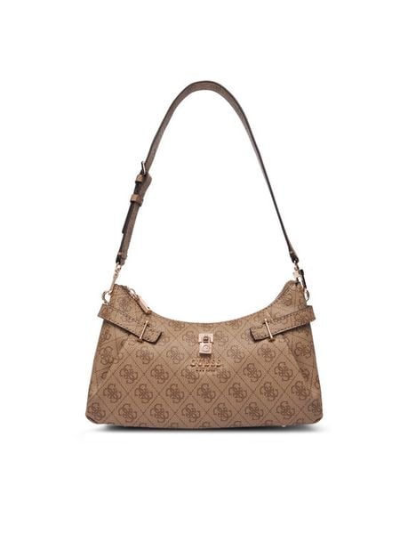 Guess Torebka Yesba HWSG78 33180 Beżowy. Brązowe torebki klasyczne Guess, z aplikacjami, ze skóry, bez dodatków. Za 357,99 zł.