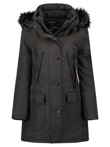 Geographical Norway Parka "Corta" w kolorze czarnym rozmiar: XL. Czarne płaszcze Geographical Norway, xl, bez wzorów, bez kaptura. Za 384,83 zł.