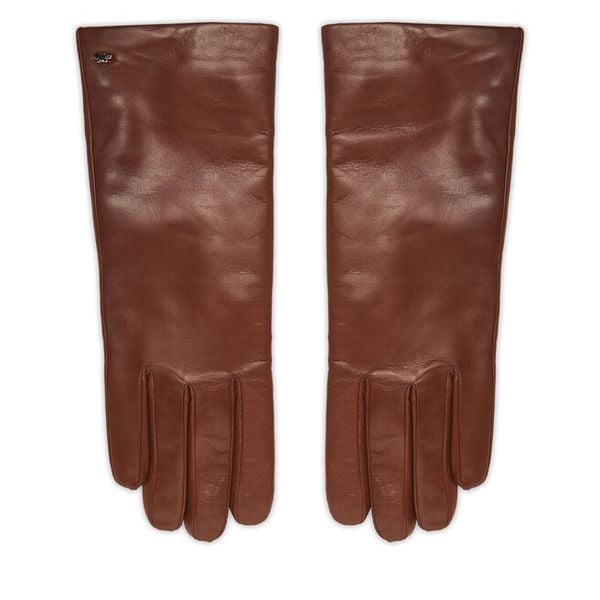 Rękawiczki Damskie Weekend Max Mara. Brązowe rękawiczki Weekend Max Mara, bez wzorów. Za 669,99 zł.