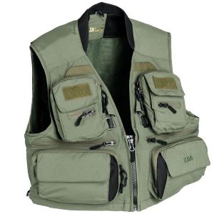 Kamizelka wędkarska unisex Jaxon UJ-FRM. Zielone kamizelki JAXON, xl, bez wzorów, bez kołnierzyka, bez ramiączek, bez kaptura. Za 229,99 zł.