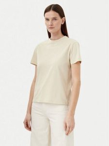 Calvin Klein T-Shirt Nano Logo K20K207519 Beżowy Regular Fit. Brązowe t-shirty Calvin Klein, l, bez wzorów, z bawełny, bez kołnierzyka, bez ramiączek. Za 99,99 zł.