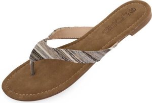 Damskie klapki Loap Herba brązowe. Brązowe klapki Scarpa, bez wzorów, bez obcasa. Za 144,99 zł.