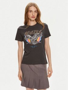 ONLY T-Shirt Henny 15327666 Czarny Regular Fit. Czarne t-shirty ONLY, s, bez wzorów, z bawełny, bez kołnierzyka, bez ramiączek. Za 39,99 zł.