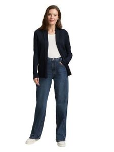 Tom Tailor Kardigan w kolorze granatowym rozmiar: L. Niebieskie swetry oversize Tom Tailor, l, bez wzorów, bez ramiączek. Za 83,42 zł.