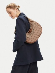 Guess Torebka HWJP96 54020 Beżowy. Brązowe torebki klasyczne Guess, z aplikacjami, z poliesteru, bez dodatków. Za 349,99 zł.