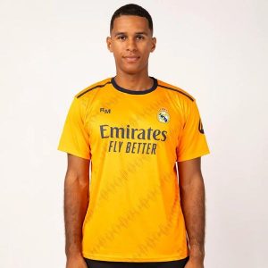 Koszulka kibica Real Madryt 24-25 Premium Second Number, replika. Brązowe bluzki REAL MADRID, l, bez wzorów, sportowe, bez kołnierzyka, bez ramiączek. W wyprzedaży za 203,80 zł.