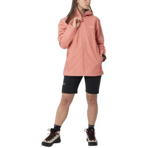 Kurtka przeciwdeszczowa turystyczna damska Salewa Puez 2.5L PTX Jacket W. Czerwone kurtki Salewa, l, bez wzorów, bez kaptura. W wyprzedaży za 444,20 zł.