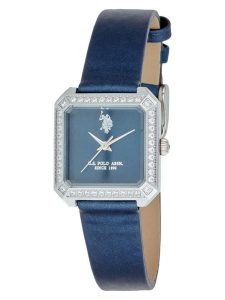 U.S. Polo Assn. Zegarek kwarcowy w kolorze srebrno-granatowym rozmiar: onesize. Niebieskie, analogowe zegarki U.S. Polo Assn. Za 195,99 zł.