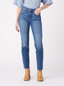 Wrangler Dżinsy - Regular fit - w kolorze niebieskim rozmiar: W29/L34. Niebieskie jeansy Wrangler, z aplikacjami, z podwyższonym stanem. Za 159,95 zł.