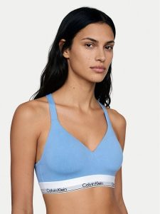 Calvin Klein Underwear Biustonosz braletka LV00QF8500 Niebieski. Niebieskie biustonosze Calvin Klein Underwear, bez wzorów, z bawełny. Za 199,99 zł.