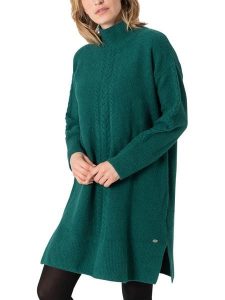 Timezone Sukienka dzianinowa w kolorze zielonym rozmiar: M. Zielone sukienki Timezone, na co dzień, m, bez wzorów, z dzianiny, bez kołnierzyka, bez ramiączek, mini, proste. Za 134,85 zł.