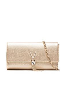Valentino Torebka Divina VBS1R401G Złoty. Żółte torebki klasyczne Valentino, bez wzorów, ze skóry, bez dodatków. Za 219,99 zł.