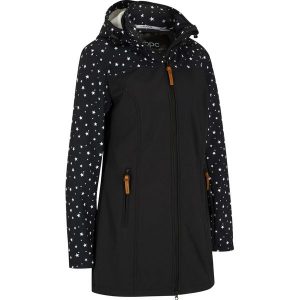 Kurtka parka funkcyjna softshell z polarem barankiem. Czarne kurtki bonprix, bez wzorów, z polaru, z kapturem. Za 339,99 zł.