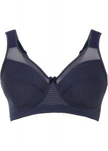 Biustonosz minimizer bez fiszbinów z wyściełanymi ramiączkami. Czarne biustonosze bonprix, bez wzorów. Za 64,99 zł.