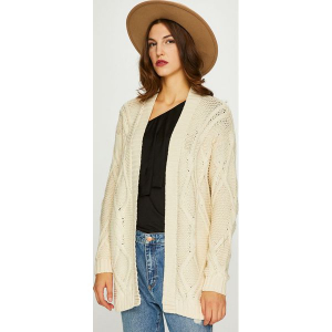 Vero Moda - Kardigan. Szare kardigany marki Vero Moda, z acetatu. W wyprzedaży za 119,90 zł.