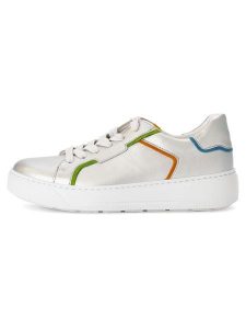 Gabor Skórzane sneakersy w kolorze srebrnym ze wzorem rozmiar: 37. Szare trampki Gabor, bez wzorów, bez zapięcia. Za 149,66 zł.