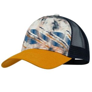 Czapka z daszkiem Unisex Buff Trucker Cap. Żółte czapki Buff, bez wzorów, z materiału, sportowe. Za 83,00 zł.