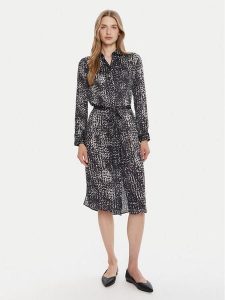 Calvin Klein Sukienka koszulowa LV044C060G Granatowy Regular Fit. Niebieskie kombinezony Calvin Klein, m, bez wzorów, z syntetyku, bez kołnierzyka, bez ramiączek. Za 419,99 zł.
