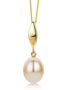 Diamant Exquis Złoty naszyjnik z zawieszką - dł. 45 cm rozmiar: onesize. Brązowe naszyjniki Diamant Exquis, z perłą, złote. Za 861,99 zł.