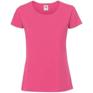 Koszulka Damska Iconic 190. Czerwone bluzki FRUIT OF THE LOOM, s, bez wzorów, sportowe, bez kołnierzyka, bez ramiączek. Za 37,99 zł.