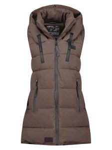 ANAPURNA Kamizelka pikowana "Dolbana" w kolorze brązowym rozmiar: XXL. Brązowe kamizelki ANAPURNA, xxl, bez wzorów, bez kołnierzyka, bez ramiączek, bez kaptura. Za 194,45 zł.